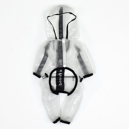 Дождевик-комбинезон для собак, р-р ХL (ДС 38, ОГ 50, ОШ 41,5 см, вес 11-15 кг), прозрачный - Simaland фото 10