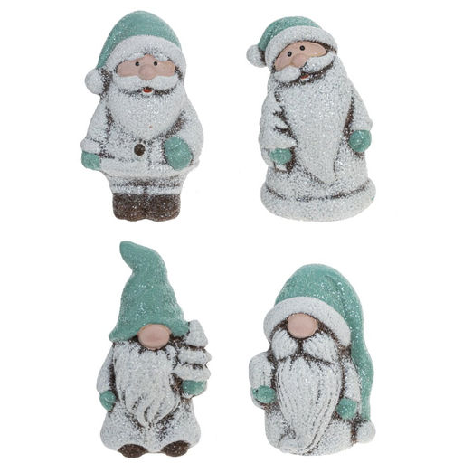 Фигурка декоративная "Снеговик" / "Дед Мороз" (блок 24шт), L4 W3 H7 см, 4в.