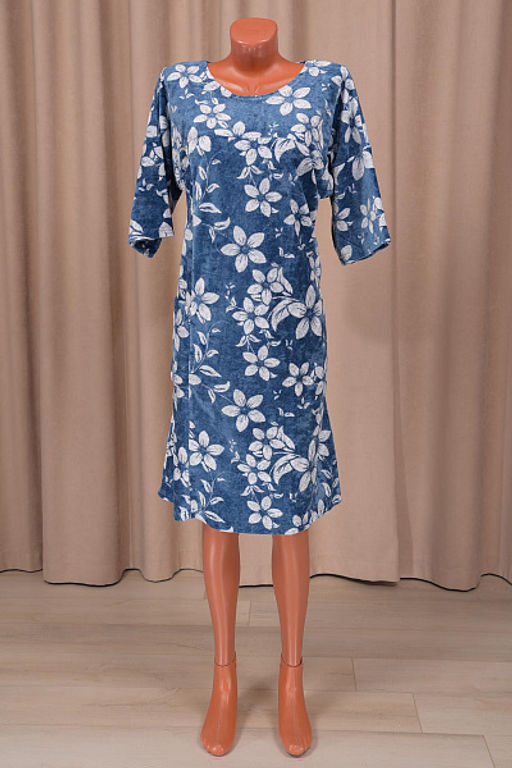 Туника велюровая (01019, синий)