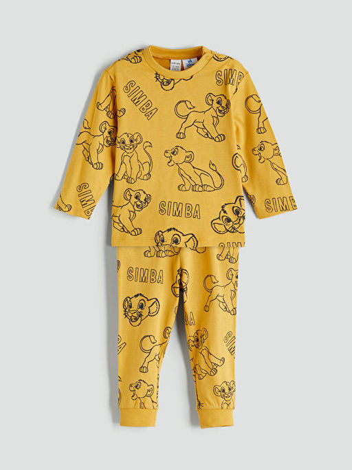 Aslan Kral Bask?l? Erkek Bebek Pijama Tak?m?