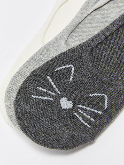 Bask?l? Kad?n Babet ?orap 3l? Paket - Waikiki фото 3