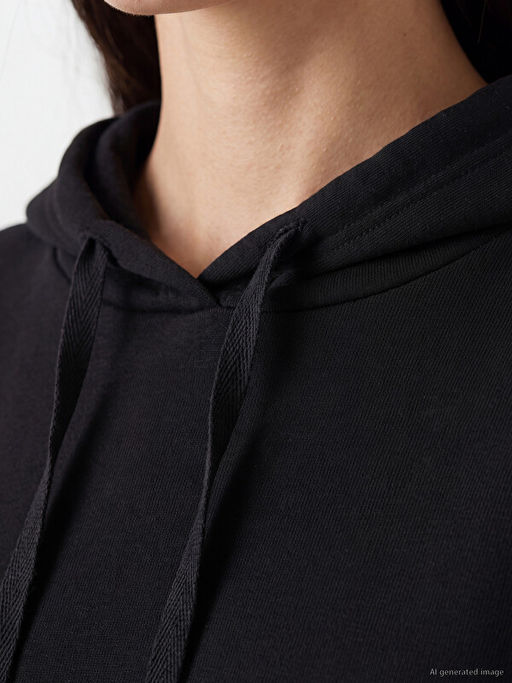 Dantel Detayl? Soft Touch Oversize Kad?n Hoodie - Waikiki фото 3