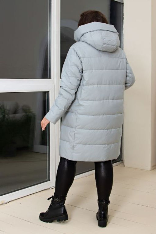 Пальто Luxury Moda 1400 серо-зеленый