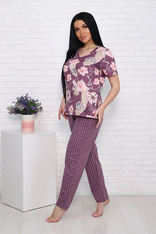 Костюм с брюками (00991, бордовый) - Плиона фото 8