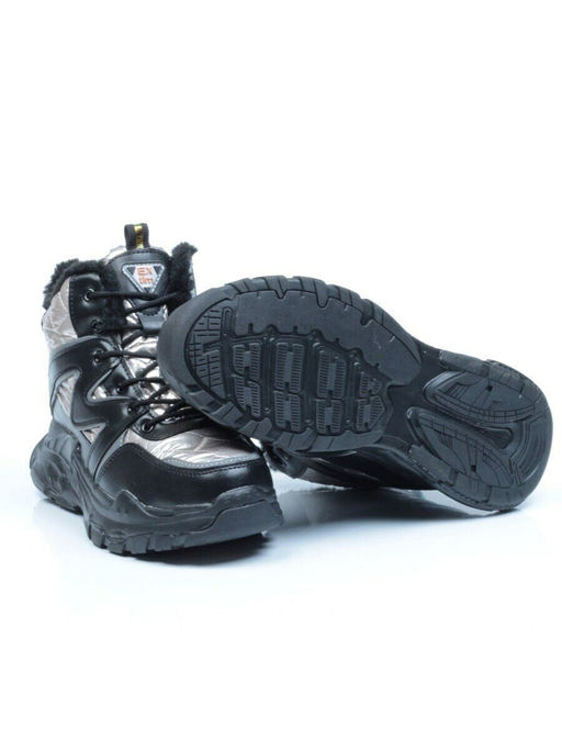 8526-3 BLACK Ботинки женские зимние (искусственные материалы)