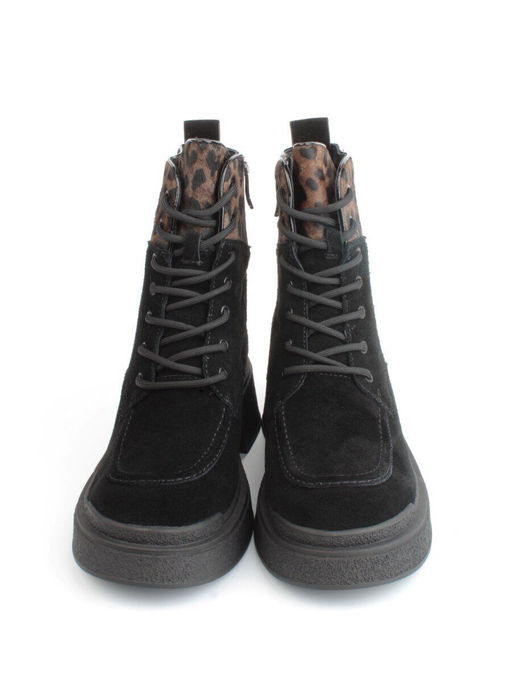 04-M512B-531-2M-14 BLACK Ботинки зимние женские (натуральная замша, натуральный мех) - Фабричный китай фото 9