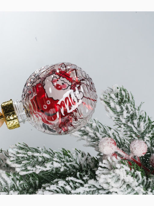 Ёлочные игрушки Бринцзе, шары новогодние, d=6 см, набор 6 шт., красный/прозрачный - Зимнее волшебство фото 4