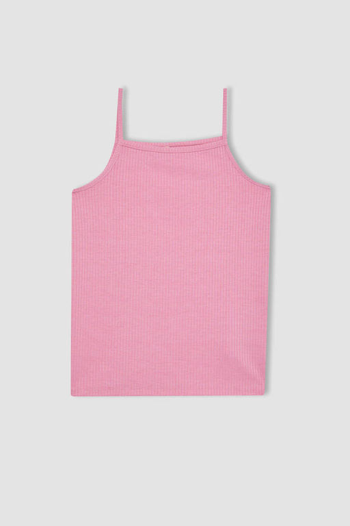 Укороченный свитшот с круглым вырезом с принтом для девочек, майка с ремешками, комплект из 2 предметов - Defacto фото 9