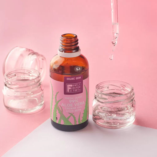 Organic Boom Свежий сок Алоэ вера д/кожи вокруг глаз, лица, шеи и декольте 50мл