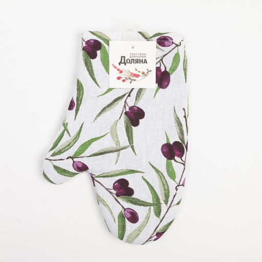 Варежка-прихватка Доляна Olives 20×27 см, 100% хлопок, ватин 250 г/м²