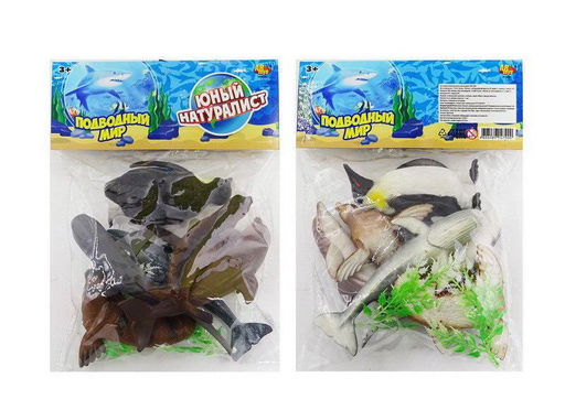 Игровой набор ABtoys Юный натуралист Фигурки морских животных, 6 штук