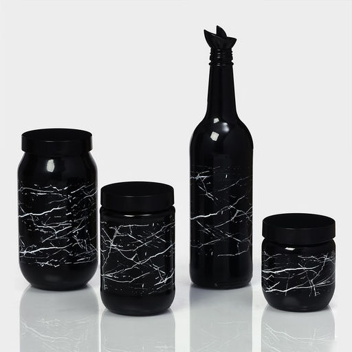 Банка для сыпучих «Марбл», 425 мл, стекло