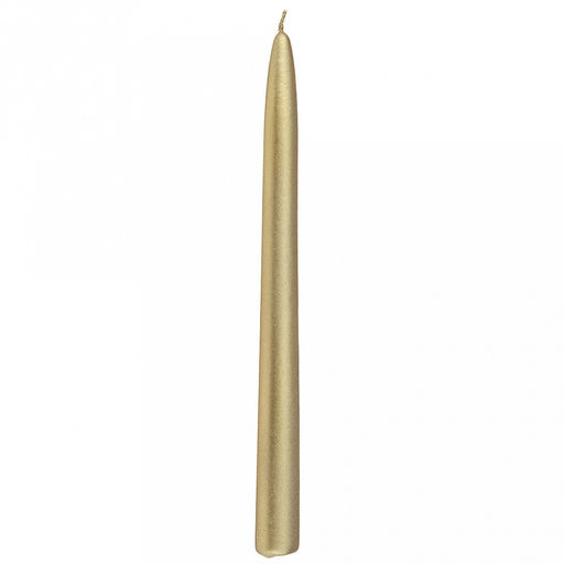 Свеча "Коническая" д1,85см, h24см, парафин, золотой, время горения 7 часов, 52гр (Россия)