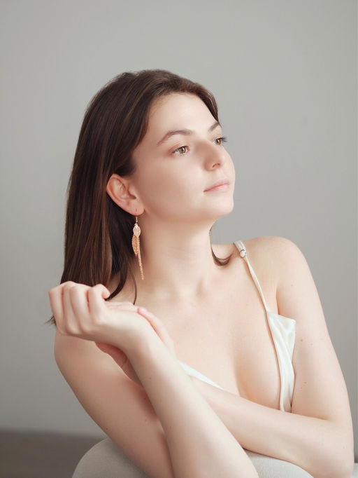 Серьги висячие «Листья» осень, цвет золото, 10.5 см