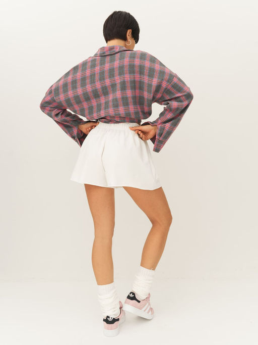 Спортивные шорты с высокой посадкой, поясом на резинке - NEVERLATE фото 5