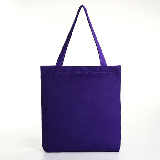 Сумка-шопер на молнии, из текстиля, цвет сиреневый - Simaland фото 2