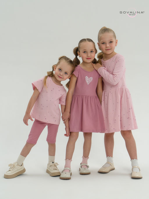 Костюм Актив лиловые сердечки-сухая роза - Sovalina фото 42