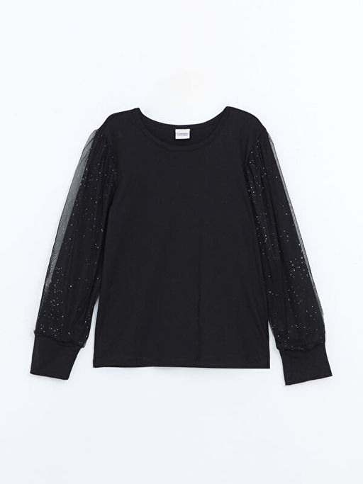 Bisiklet Yaka K?z ?ocuk Ti??rt