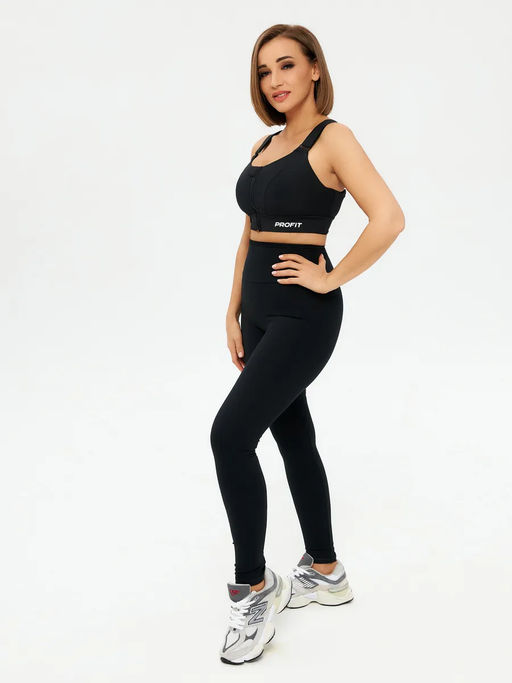 Леггинсы утепленные флисом черные