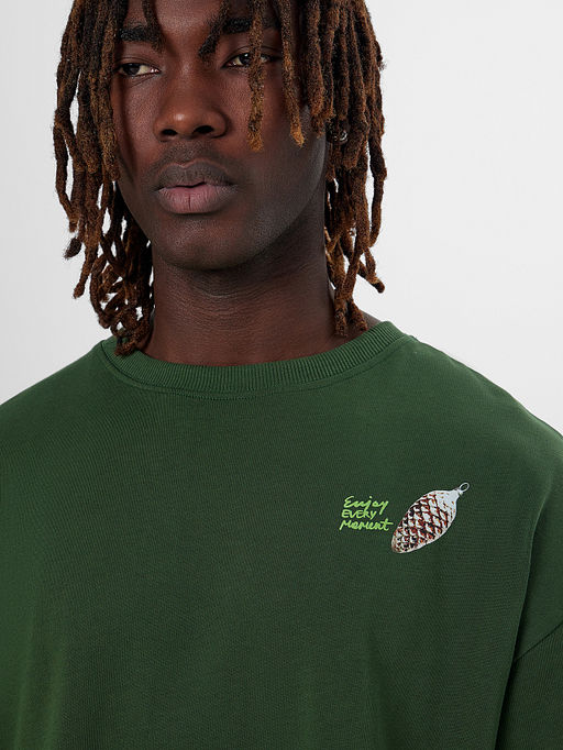 Футболка мужская зеленая с новогодним принтом - Mark formelle фото 4