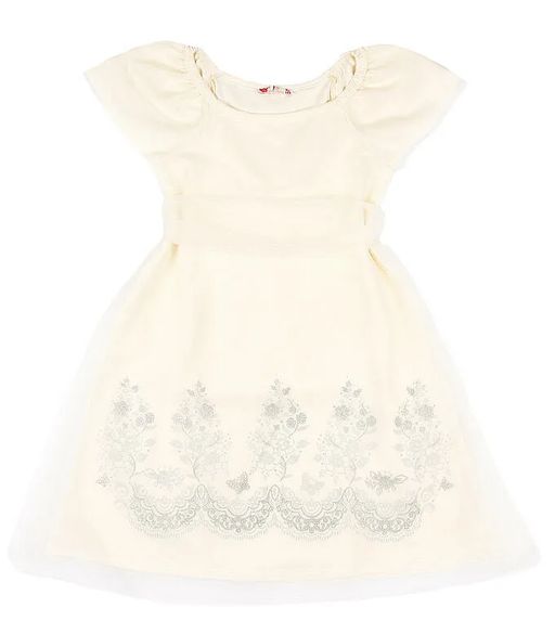 CRB wear/CAJ 61524 Платье для девочки, экрю/Ex.Cherubino фото 2