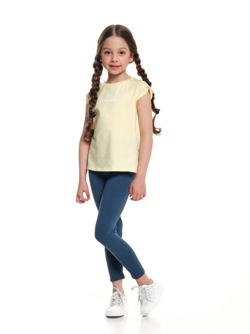 Комплект для девочки с лосинами UD 1945/7508 желтый - Mini maxi фото 11