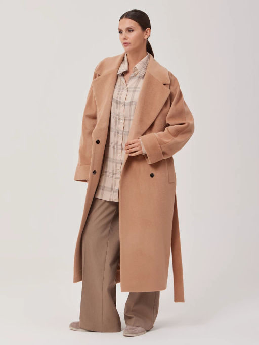Пальто женское 1241113002 beige - Eleganzza фото 2