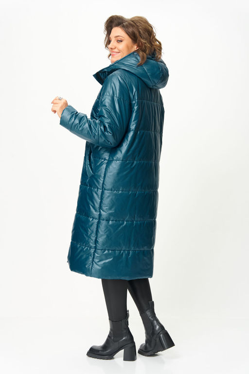 Пальто Anastasia Mak 1026 морская волна фото 4