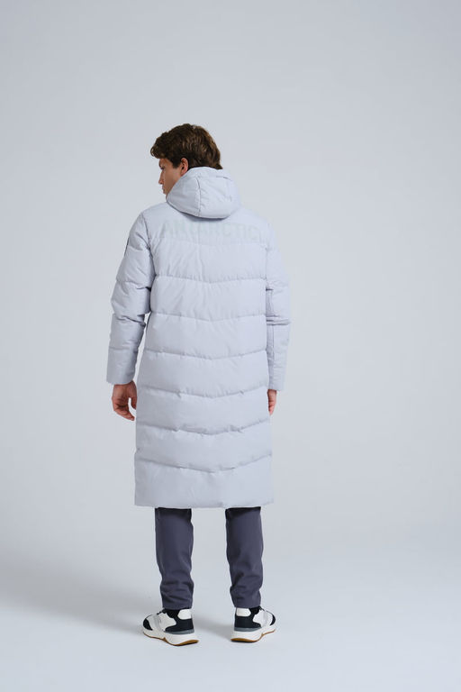 Пуховик длинный Серый Lifestyle Long Down Jacket
