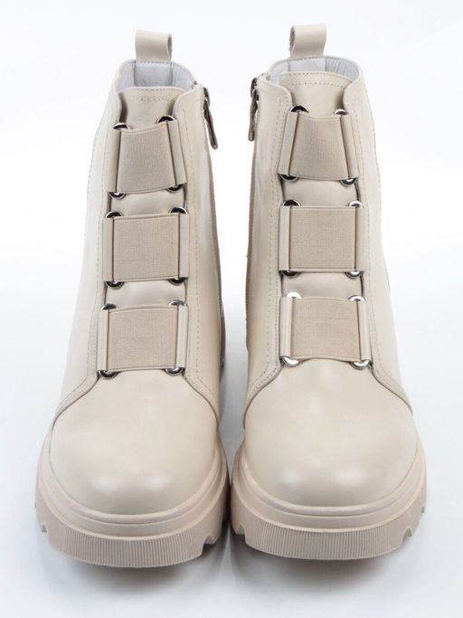 04-M2-706 BEIGE Ботинки зимние женские (натуральная кожа, натуральный мех)