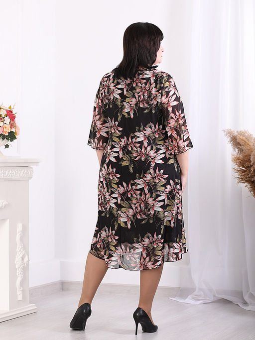 Платье шифоновое женское миди - Almond фото 2