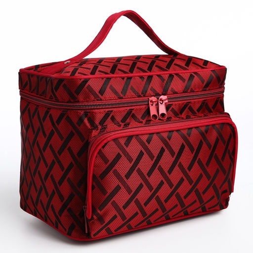 Косметичка на молнии, с зеркалом, цвет бордовый - Simaland фото 2