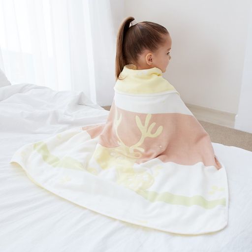 Полотенце детское Крошка Я Оленёнок 95х1005 см, цвет жёлтый, 100% хлопок, 280 г/м2  фото 10