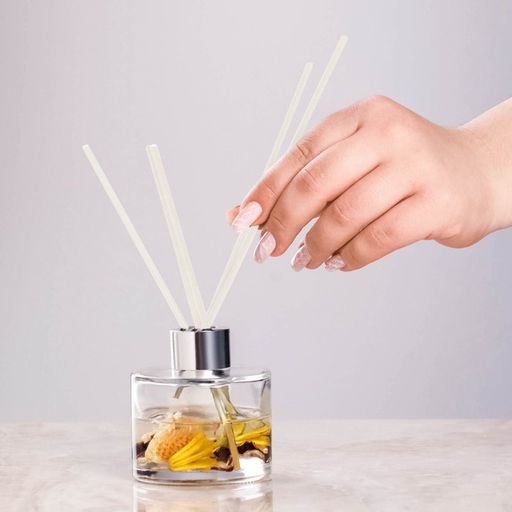 Цена за 3 шт. Набор фибровых палочек для ароматического диффузора, 25×0.3 см, 10 штук, белый