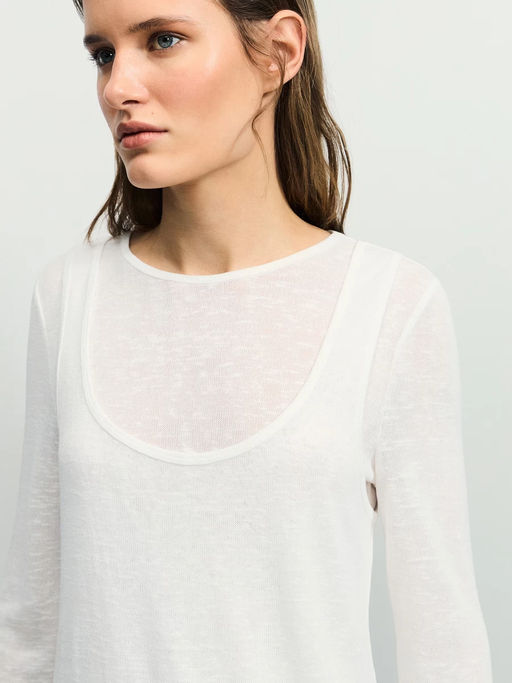 Двойной лонгслив из вискозы / Zarina  фото 6