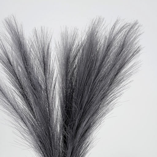 Сухоцветы искусственные «Пампасная трава», 43 см, 3 шт., тёмно-серый