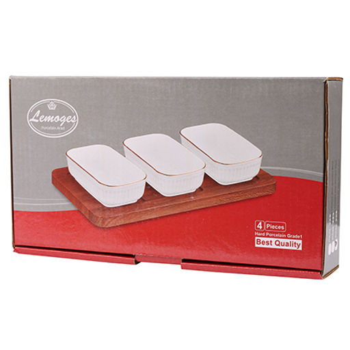 90051-508 Менажница на подставке 3 блюда 4пр керамика LR (х8) - Mayer&boch фото 3