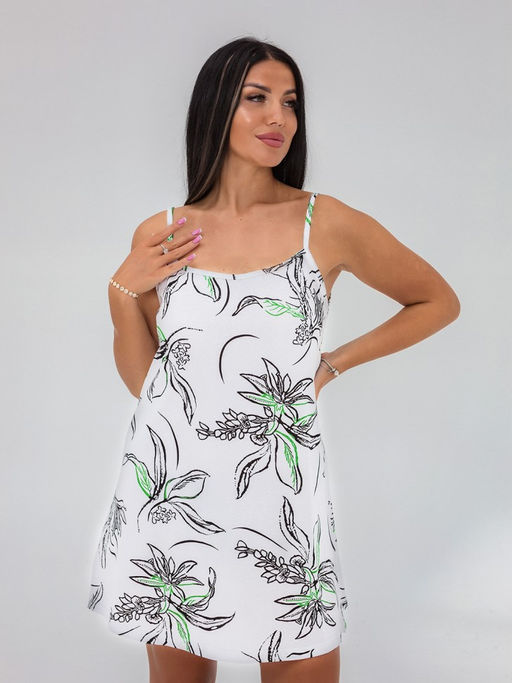 Сорочка ночная арт. С-5 Бело-зеленая - Милана фото 2