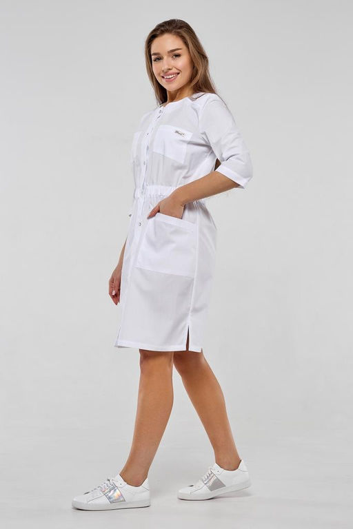 Халат женский 184 ТС. Цвет: белый - Стильб фото 2