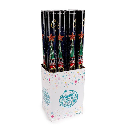 Пневмохлопушка поворотная С Новым годом! Куранты, конфетти, фольга-серпантин, 60 см - Страна карнавалия фото 2