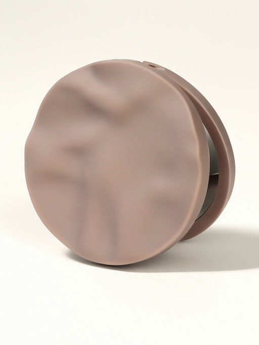 Зеркало складное «Волны», d=7.5 см, с увеличением х2, матовое, бежевое