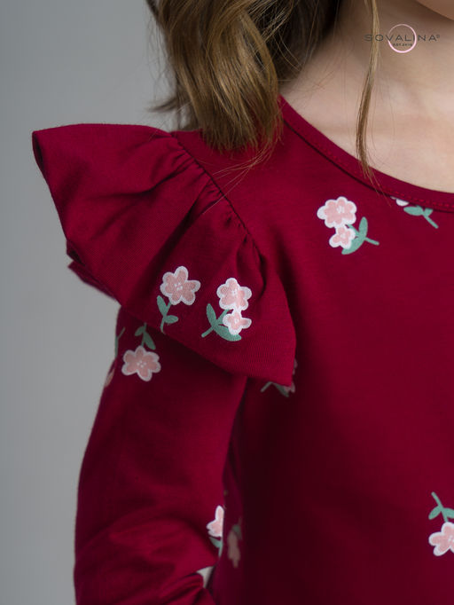 Платье Фея лютики бордо - Sovalina фото 20