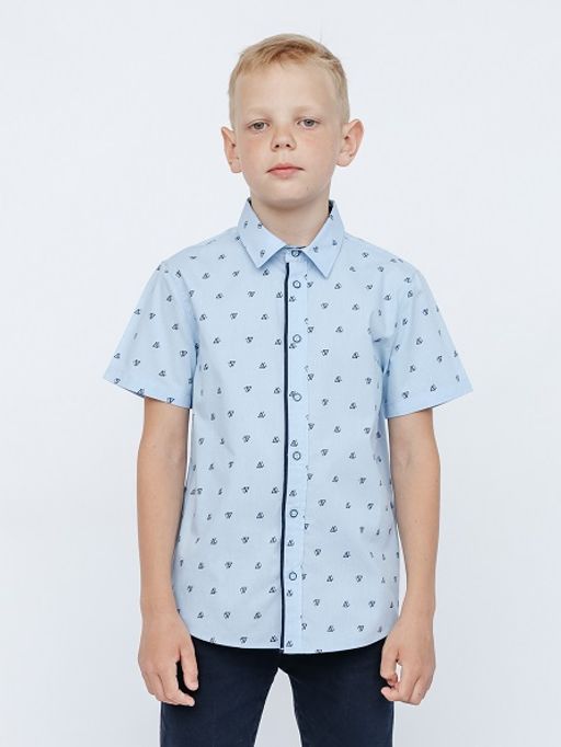 CRB wear/CWJB 63166-43 Рубашка для мальчика,голубой/Ex.Cherubino