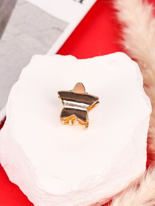 Цена за 6 шт. Крабик для волос «Брианна», звезда, 2 см, золото