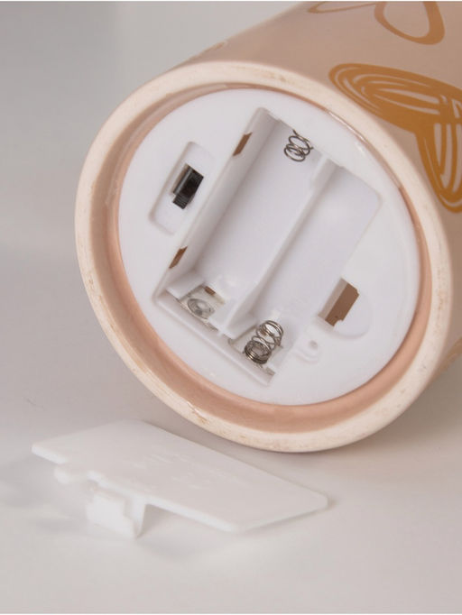 Светильник «Цилиндр» большие сердца LED 2хАА 8.5×8.5×17 см