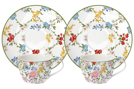 Набор чашек с блюдцами Сад мечты, 0,11 л, 2 шт. - Easy life фото 3