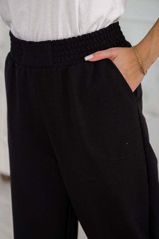 Брюки женские из футера Забава черный