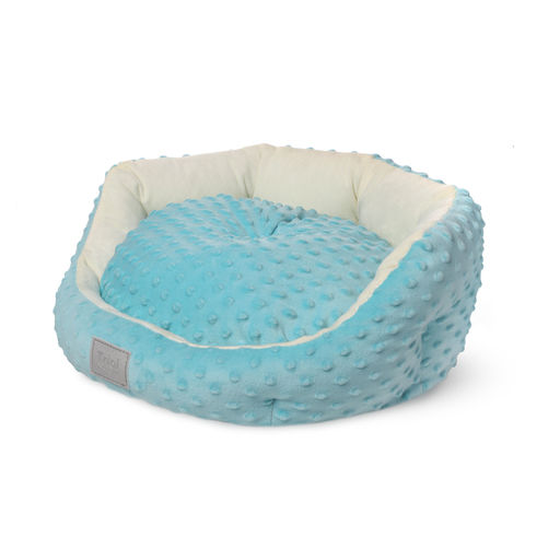 Лежанка для животных круглая "Малыш" S, голубая, 400*400*160мм, серия PUPPY