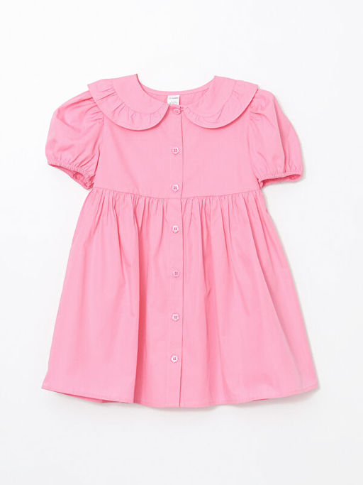 Bebe Yaka Poplin K?z ?ocuk Elbise