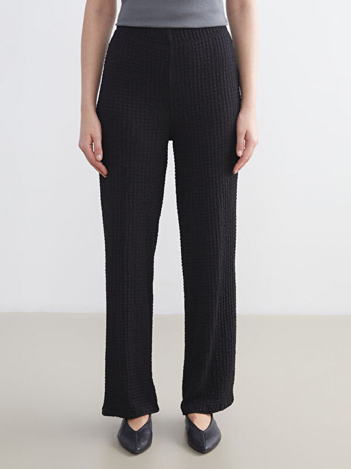 Beli Lastikli Dokulu Geni? Pa?a Kad?n Pantolon